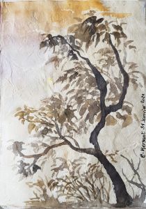 ARBRE. Aquarelle sur papier népalais. 12 x 16 cm. 31 janvier 2021. ARBRE. Aquarelle sur papier népalais. 12 x 16 cm. 31 janvier 2021.