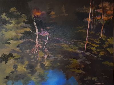 REFLET N°24 ( REFLET EN FORÊT N°1). Huile sur toile. 82 x 60 cm. 2020. REFLET N°24 ( REFLET EN FORÊT N°1). Huile sur toile. 82 x 60 cm. 2020.
